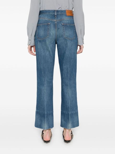Chloé straight-leg cropped jeans - Blue