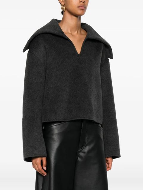 Nanushka oversize-collar sweater - Grey