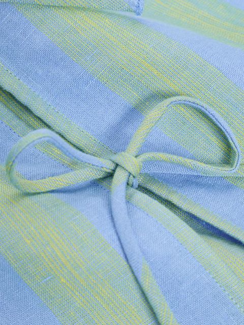 STAUD Ava striped tie-fastening top - Blue - zdjęcie produktu nr 2