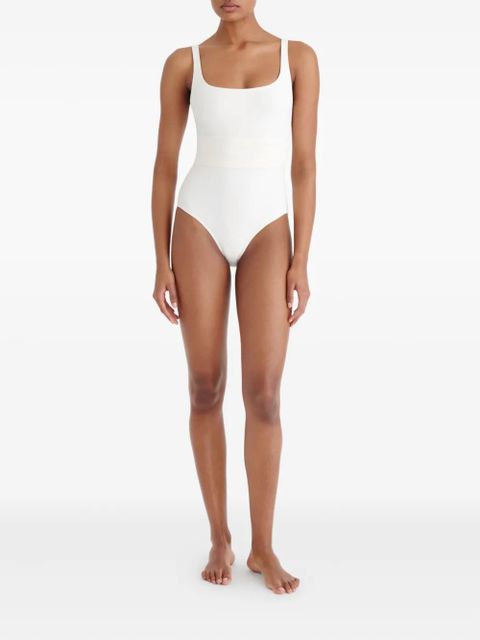 ERES Asia striped-panel swimsuit - White