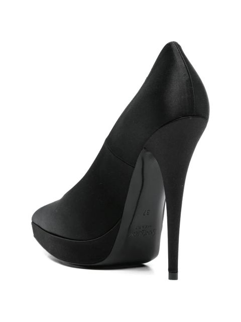 Saint Laurent pointed toe leather pumps - Black