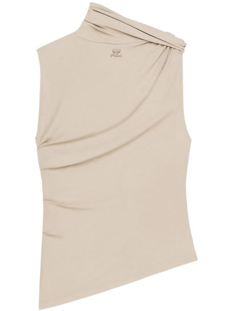 Courrèges draped top - Neutrals - zdjęcie produktu nr 1