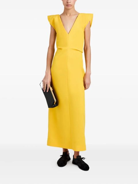 Proenza Schouler Mariam V-neck midi dress - Yellow - zdjęcie produktu nr 2