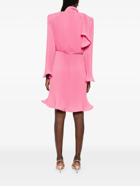 Rowen Rose pleated scarf midi dress - Pink