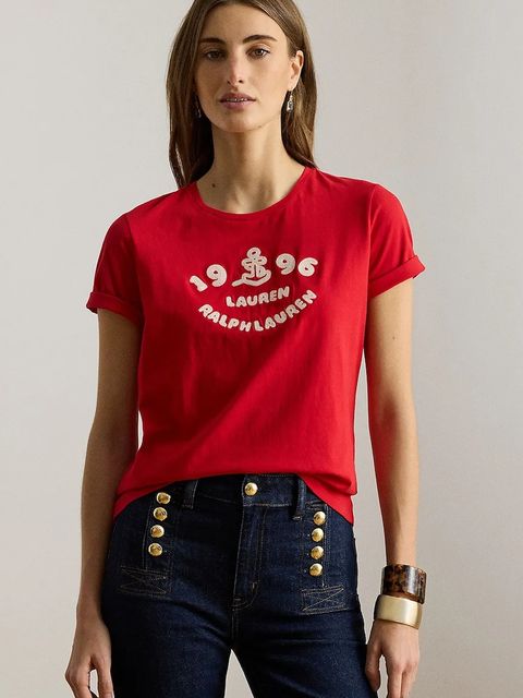 Lauren Ralph Lauren T-shirt damski bawełniany - zdjęcie produktu nr 1