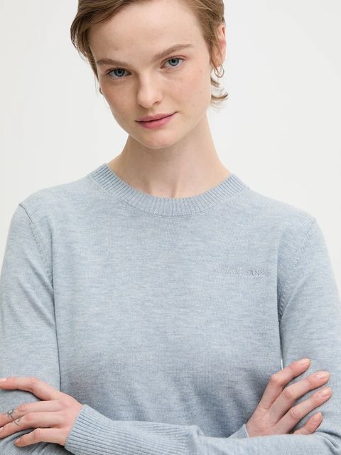 Guess Jeans sweter z domieszką wełny damski kolor niebieski W4BR83 Z3HO2