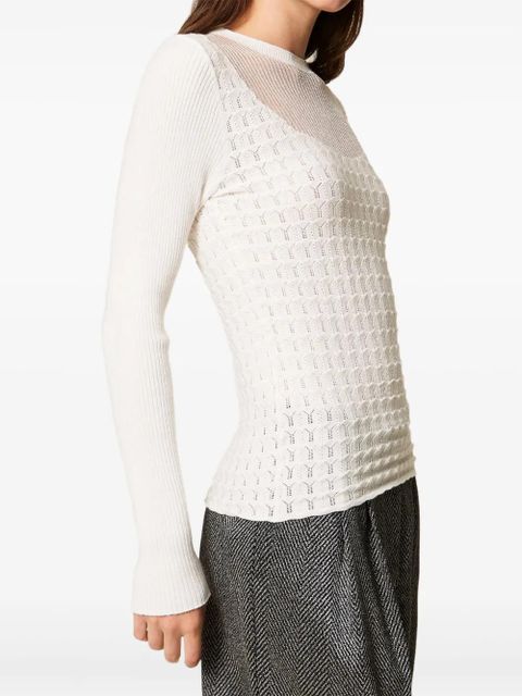 TWINSET see-through sweater - White
