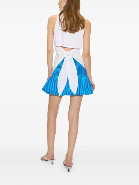 Simon Miller Sancho shirred-waist cotton mini skirt - Blue