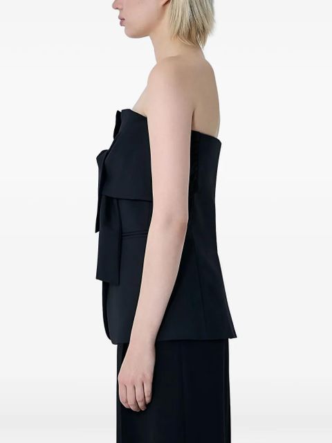 Max Mara straight-neckline button waistcoat - Black