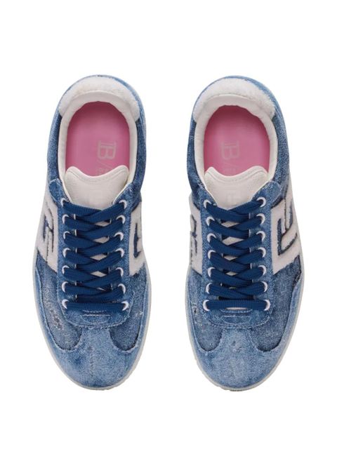 Balmain logo-patch sneakers - Blue