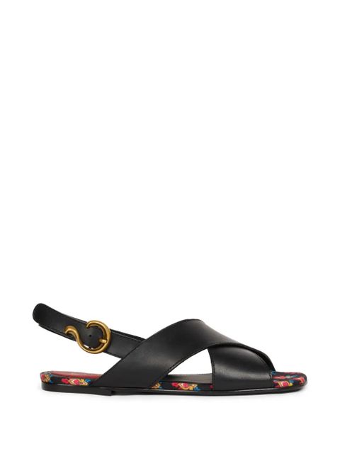 ETRO crossover leather sandals - Black - zdjęcie produktu nr 1