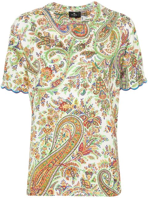 ETRO paisley-print cotton T-shirt - Green - zdjęcie produktu nr 1