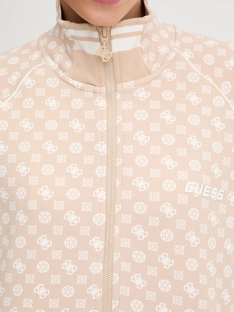 Guess bluza AGGIE damska kolor beżowy wzorzysta V5YQ03 KB212