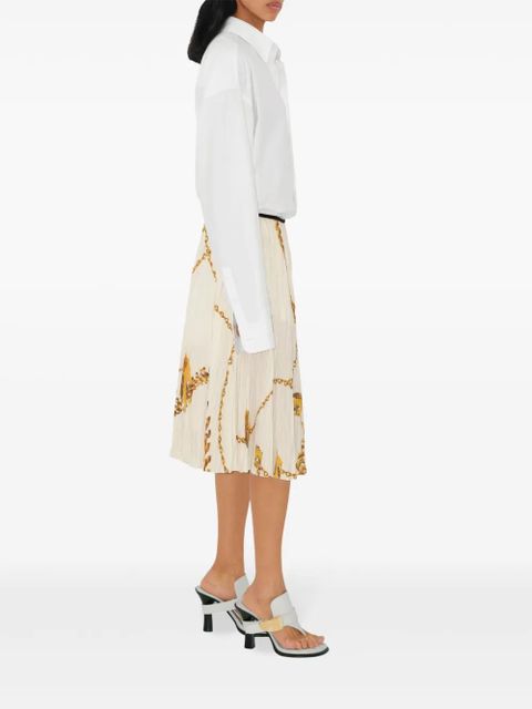 Burberry shield hardware jersey skirt - White