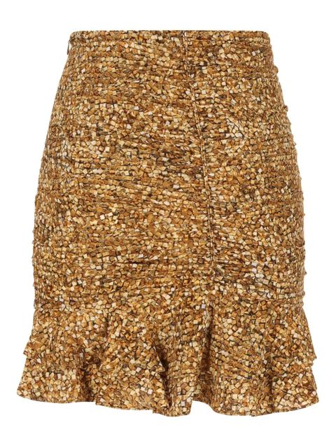 ISABEL MARANT mosaic ruffled skirt - Gold - zdjęcie produktu nr 2