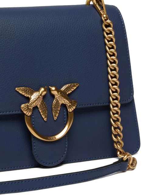 PINKO Love-Birds leather tote bag - Blue