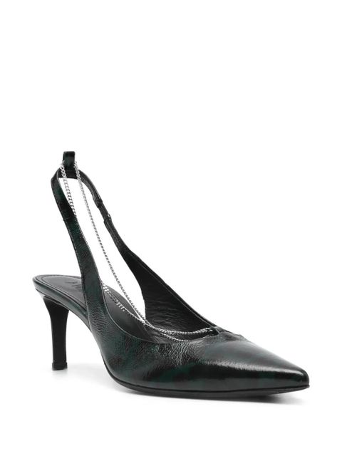 Zadig&Voltaire First Night Court 68mm leather pumps - Green