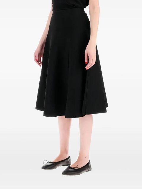 The Row pleated midi skirt - Black