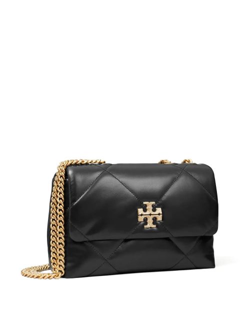 Tory Burch small Kira diamond-quilted pav� convertible shoulder bag - Black