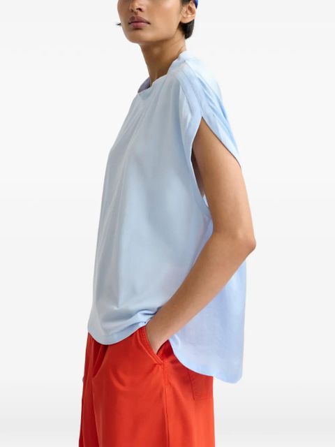 Essentiel Antwerp cap-sleeve mock-neck T-shirt - Blue