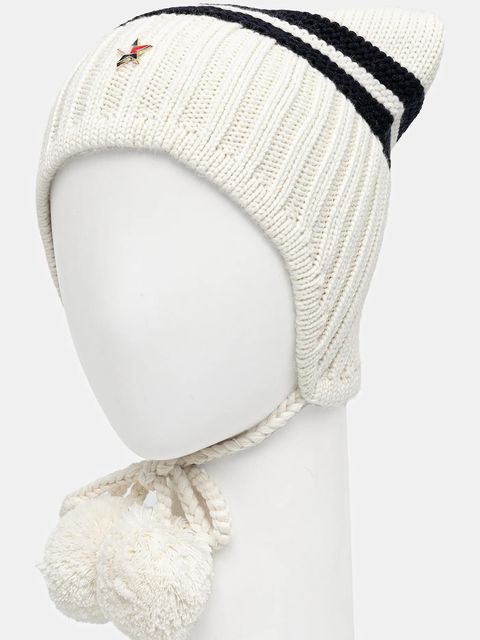 Tommy Jeans czapka z dodatkiem wełny kolor beżowy AW0AW18311