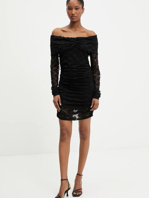 Answear.LAB sukienka kolor czarny mini dopasowana