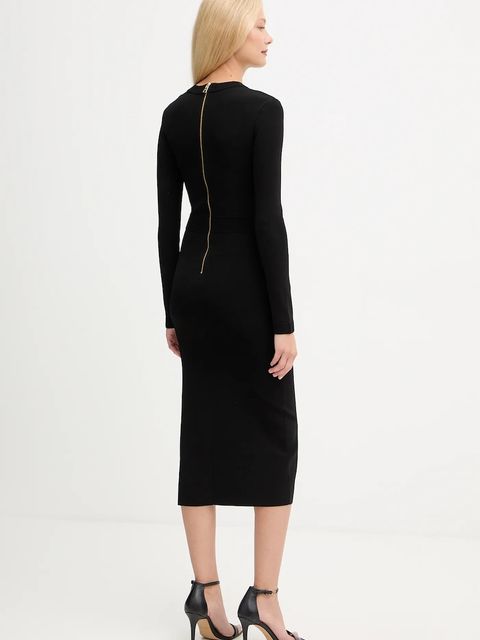 Elisabetta Franchi sukienka kolor czarny midi dopasowana AM28S57E2