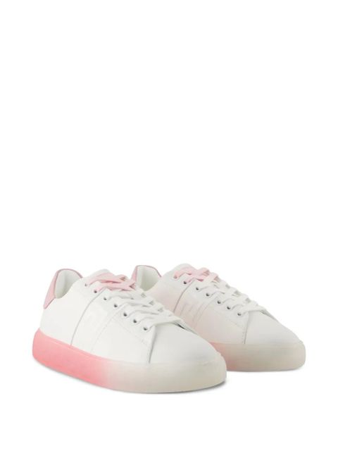 Versace embossed-logo gradient sole sneakers - White