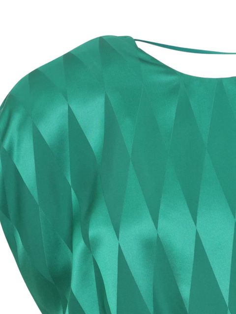 Versace twist-detail silk dress - Green