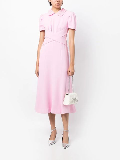 Self-Portrait lace-collar midi dress - Pink - zdjęcie produktu nr 2