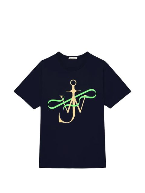 JW Anderson anchor-motif cotton T-shirt - Blue - zdjęcie produktu nr 1