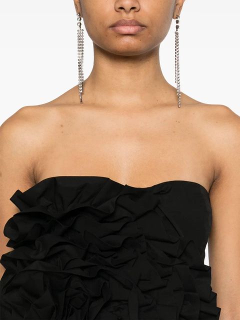 ROTATE BIRGER CHRISTENSEN floral-appliqué mini dress - Black