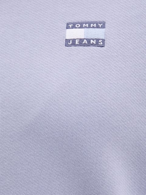 Tommy Jeans bluza bawełniana damska kolor fioletowy z kapturem z aplikacją DW0DW19414