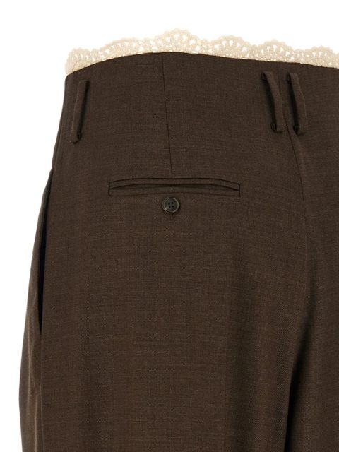 Magda Butrym waistband-detail trousers - Brown