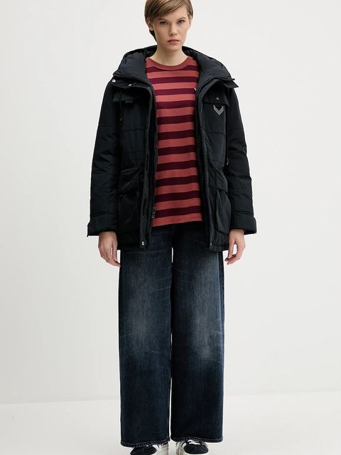 Converse kurtka kolor czarny zimowa CVW5J005 - zdjęcie produktu nr 2