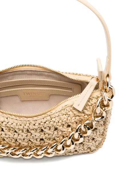 TWINSET Liliane woven chain-link tote bag - Neutrals