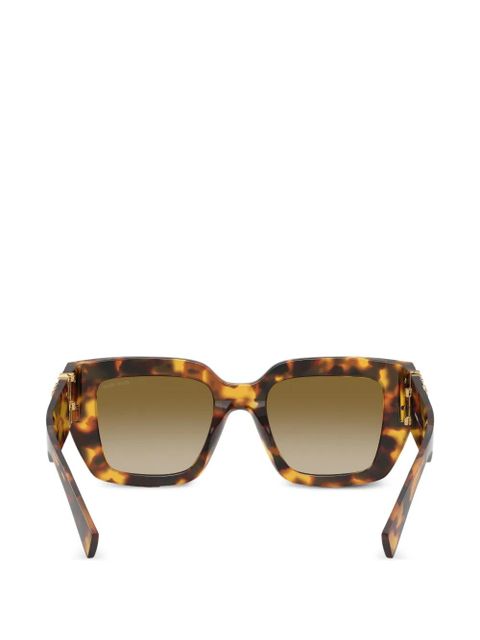 Miu Miu Eyewear logo-detail sunglasses - Brown