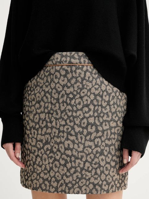 BOSS Orange spódnica kolor beżowy mini ołówkowa 50545996 - zdjęcie produktu nr 1