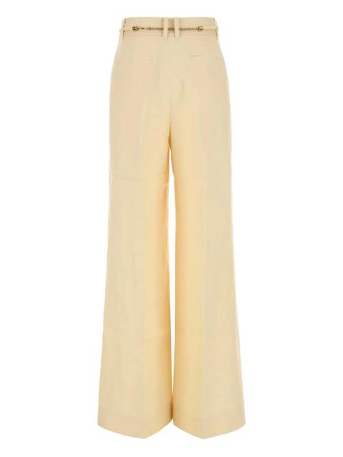 ZIMMERMANN high-waisted pleated trousers - Yellow - zdjęcie produktu nr 2