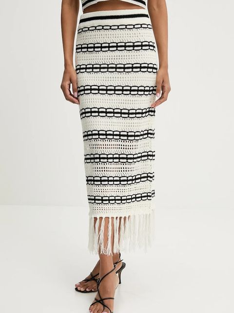 Answear.LAB top i spódnica damski kolor biały