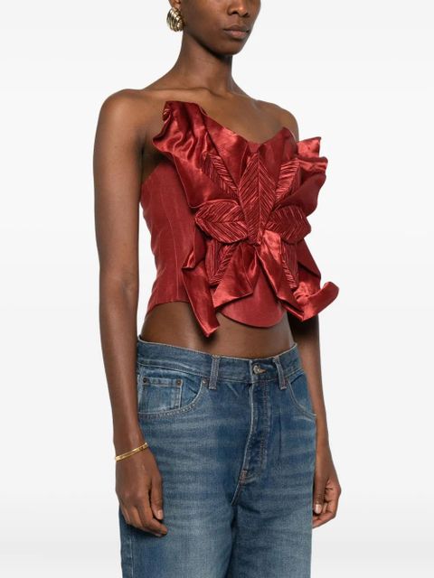 Aje Isla ruffled top - Orange - zdjęcie produktu nr 2