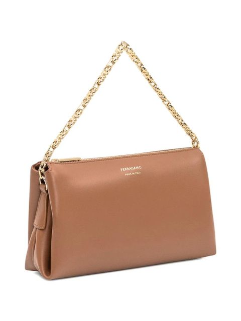 Ferragamo chain crossbody bag - Brown
