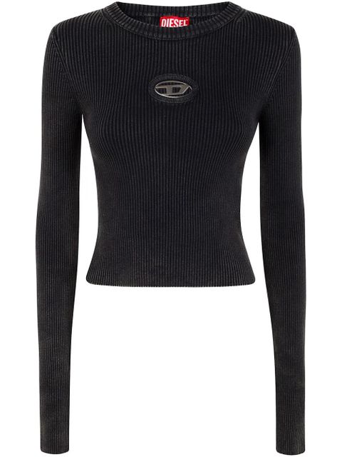 Diesel ribbed knit top - Black - zdjęcie produktu nr 1