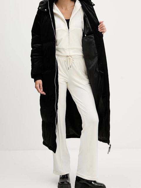 Juicy Couture kurtka welurowa kolor czarny zimowa JCOIJ225552