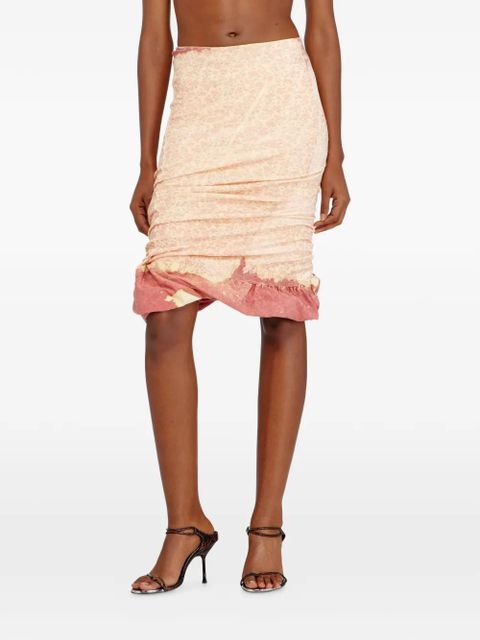 Diesel O-Pale ruffled skirt - Neutrals