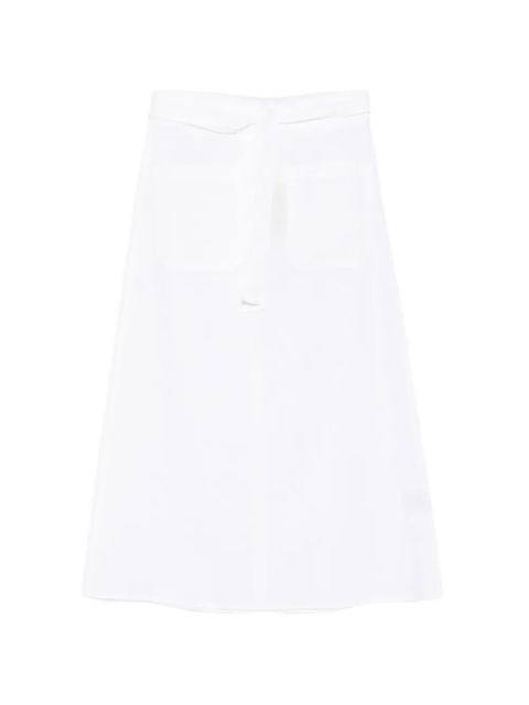 TOTEME belted patch-pocket skirt - White - zdjęcie produktu nr 1