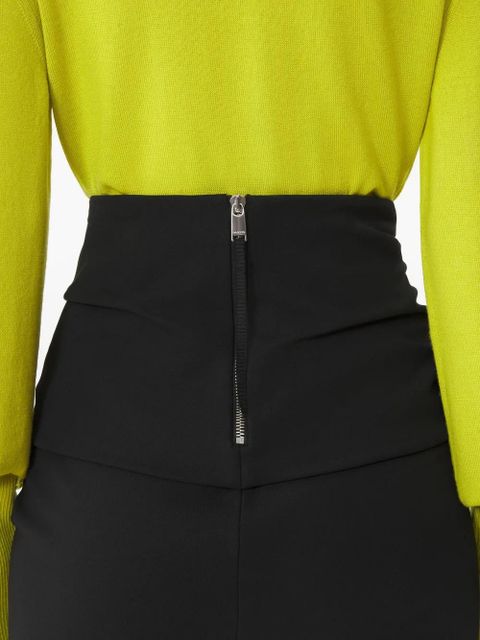 Lanvin twisted-detail midi skirt - Black