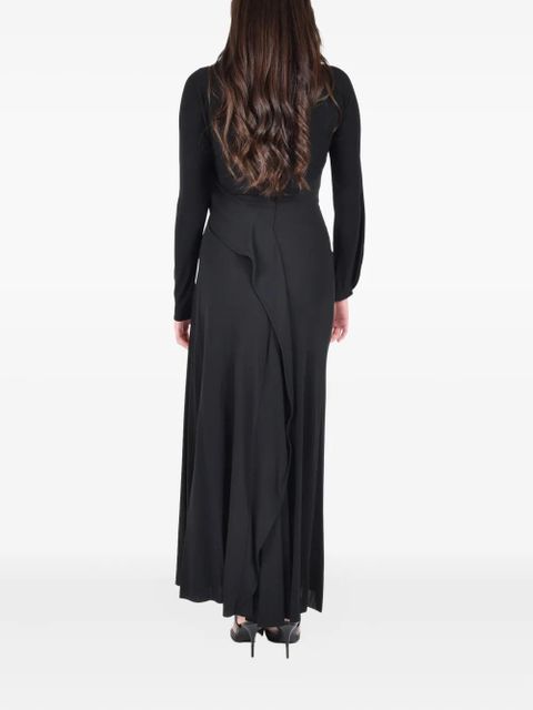 Victoria Beckham ruffled-detail maxi dress - Black
