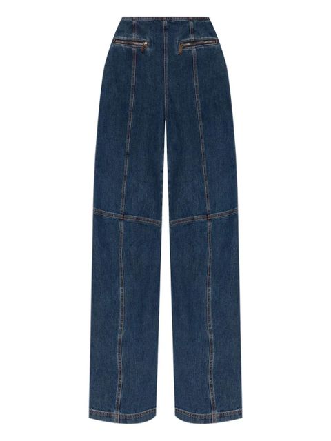 ETRO Pegaso-motif panelled jeans - Blue - zdjęcie produktu nr 1