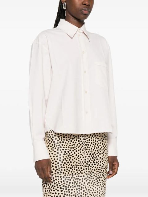 Victoria Beckham cropped long-sleeve shirt - Neutrals